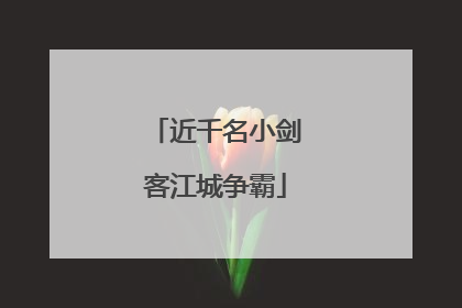近千名小剑客江城争霸