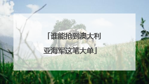 谁能抢到澳大利亚海军这笔大单