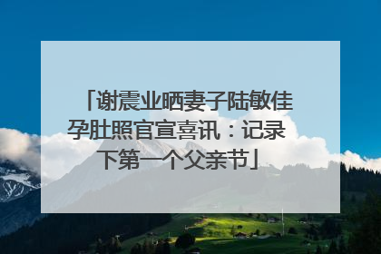 谢震业晒妻子陆敏佳孕肚照官宣喜讯：记录下第一个父亲节