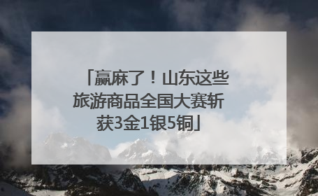 赢麻了！山东这些旅游商品全国大赛斩获3金1银5铜