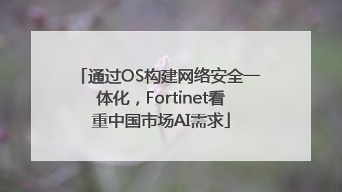 通过OS构建网络安全一体化，Fortinet看重中国市场AI需求