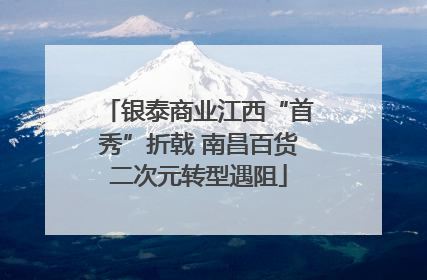 银泰商业江西“首秀”折戟 南昌百货二次元转型遇阻