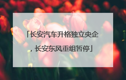 长安汽车升格独立央企，长安东风重组暂停