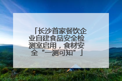长沙首家餐饮企业自建食品安全检测室启用，食材安全“一测可知”