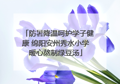 防暑降温呵护学子健康 绵阳安州秀水小学暖心熬制绿豆汤