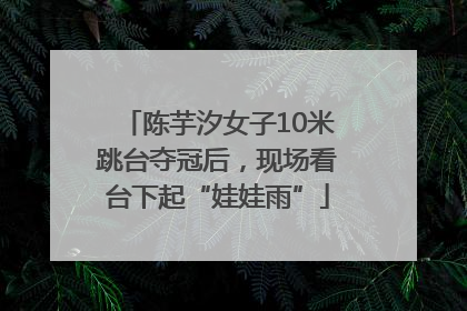 陈芋汐女子10米跳台夺冠后，现场看台下起“娃娃雨”