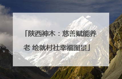 陕西神木：慈善赋能养老 绘就村社幸福图景