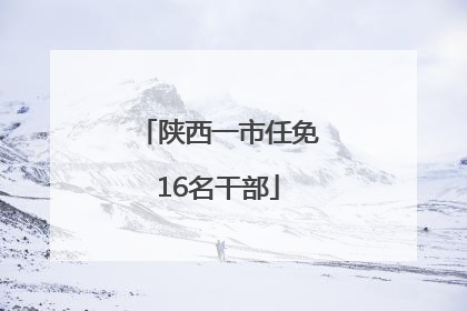 陕西一市任免16名干部