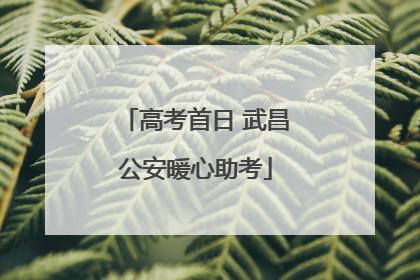 高考首日 武昌公安暖心助考