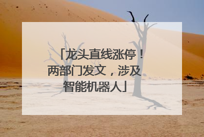龙头直线涨停！两部门发文，涉及智能机器人