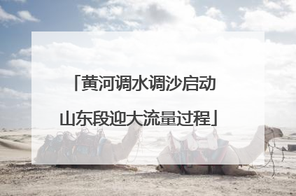 黄河调水调沙启动 山东段迎大流量过程