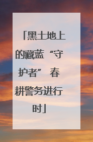 黑土地上的藏蓝“守护者” 春耕警务进行时