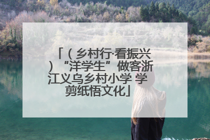 （乡村行·看振兴）“洋学生”做客浙江义乌乡村小学 学剪纸悟文化