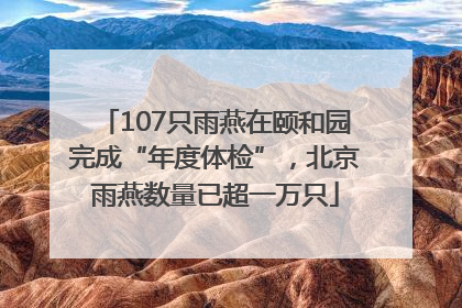107只雨燕在颐和园完成“年度体检”，北京雨燕数量已超一万只