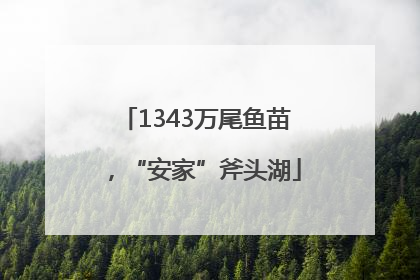 1343万尾鱼苗，“安家”斧头湖