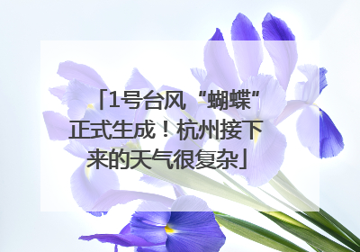 1号台风“蝴蝶”正式生成！杭州接下来的天气很复杂
