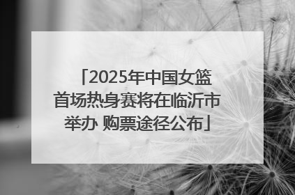 2025年中国女篮首场热身赛将在临沂市举办 购票途径公布