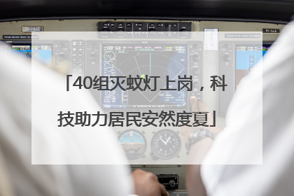 40组灭蚊灯上岗，科技助力居民安然度夏